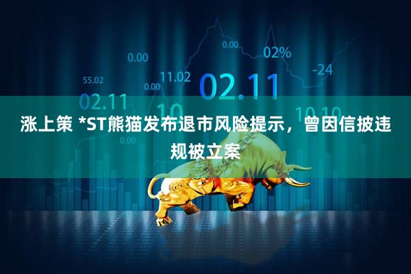 涨上策 *ST熊猫发布退市风险提示，曾因信披违规被立案